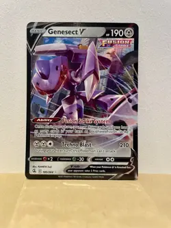 Pokemon TCG Genesect v Fusion Strike 185/264 Holo Ultra Rare - Image 1