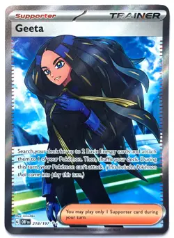 Geeta 218/197 - Pokemon TCG - Obsidian Flames Ultra Rare Holo - Image 1