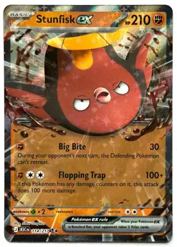 Stunfisk ex 114/217 - Pokemon TCG - Ascended Heroes Double Rare Holo - Image 1