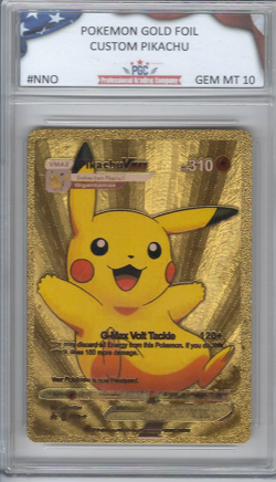 Pokemon GOLD Foil pikachu gem mint 10 Rare - Image 1