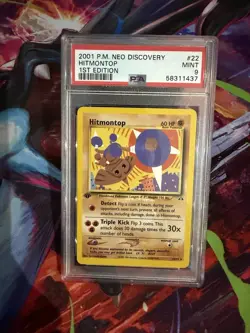 Hitmontop 22/75 Neo Discovery 1st First Edition PSA 9 WOTC Pokemon Vintage Mint - Image 1