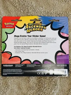 Pokemon TCG Ascended Heroes Charmander Triple Blister Tech Sticker Collection - Image 2