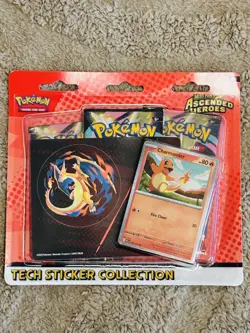 Pokemon TCG Ascended Heroes Charmander Triple Blister Tech Sticker Collection - Image 3