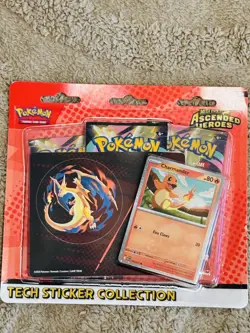 Pokemon TCG Ascended Heroes Charmander Triple Blister Tech Sticker Collection - Image 4