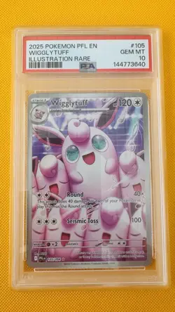 Wigglytuff 105/094 Pokemon Phantasmal Flames PFL Illustration Rare 2025 PSA 10 - Image 1