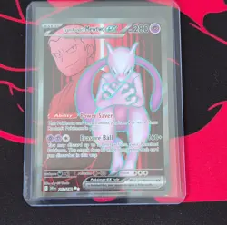 Pokemon Team Rocket's Mewtwo ex 213/182 Destined Rivals Ultra Rare Holo 280HP - Image 1