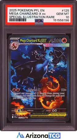 Pokemon 2025 Mega Charizard X ex 125/094 SIR Phantasmal Flames GEM MINT PSA 10 - Image 1