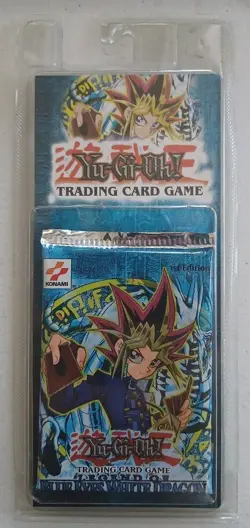 2002 YU-GI-OH BLUE EYES WHITE DRAGON BOOSTER PACK 1ST EDITION RARE PACKAGING - Image 1