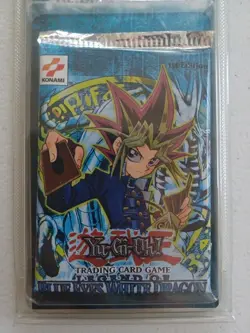 2002 YU-GI-OH BLUE EYES WHITE DRAGON BOOSTER PACK 1ST EDITION RARE PACKAGING - Image 3
