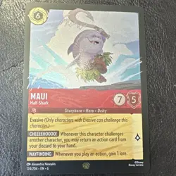 Disney Lorcana Maui - Half-Shark Azurite Sea Legendary Cold Foil 124/204 NM - Image 1
