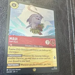 Disney Lorcana Maui - Half-Shark Azurite Sea Legendary Cold Foil 124/204 NM - Image 2