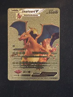🔥 Charizard V Foil Pokemon Card ⚡ Ultra Rare NM Display Collectible - Image 1