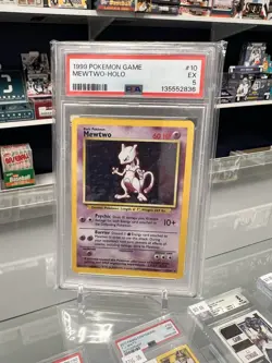 1999 POKEMON GAME MEWTWO-HOLO PSA 5 - Image 1