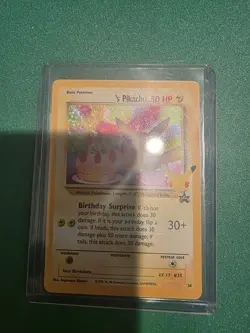 Birthday Pikachu 24/53 Celebrations Holo Black Star Promo Pokemon NM - Image 1