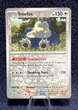 SNORLAX 151 - Reverse Holo - 143/165 Sv: Scarlet & Violet 151 Pokemon - NM/M 🔥 - Image 1