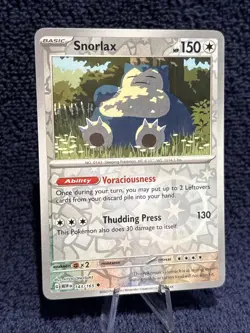 SNORLAX 151 - Reverse Holo - 143/165 Sv: Scarlet & Violet 151 Pokemon - NM/M 🔥 - Image 2