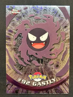 2000 Pokemon TV Topps Chrome Gastly #92 - NM - Image 1