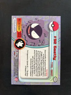 2000 Pokemon TV Topps Chrome Gastly #92 - NM - Image 2
