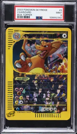 2003 POKEMON SKYRIDGE BOX TOPPER #9 CHARIZARD PSA 9 - Image 1