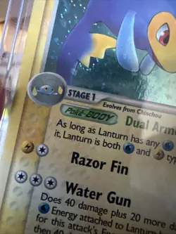 Vintage Pokemon TCG Lanturn Legend Maker Reverse Holo Stamped 19/92 MP 1/2 Swirl - Image 1