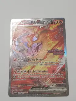 Pokemon Team Rockets Moltres EX Destined Rivals 229/182 Stamped Game Stop Exc - Image 2