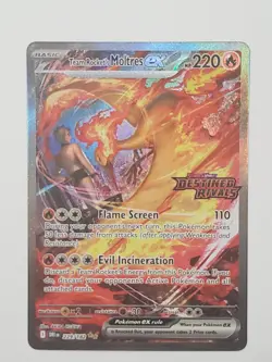Pokemon Team Rockets Moltres EX Destined Rivals 229/182 Stamped Game Stop Exc - Image 3