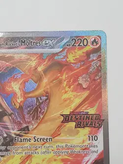 Pokemon Team Rockets Moltres EX Destined Rivals 229/182 Stamped Game Stop Exc - Image 5