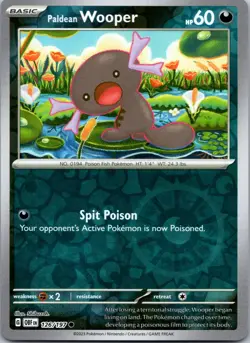 Paldean Wooper 126/197 C Obsidian Flames Pokemon Reverse Holo NM - Image 1