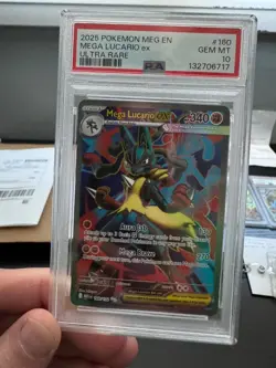 PSA 10 2025 POKEMON MEG EN MEGA LUCARIO ex ULTRA RARE - Image 1