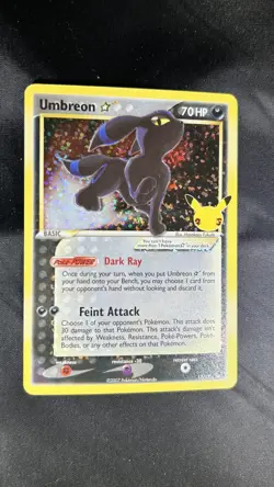 Pokemon TCG Umbreon Gold Star 17/17 Celebrations Classic Collection Holo - Image 1
