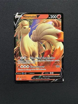 Pokemon TCG Ninetales V 026/192 SWSH02: Rebel Clash Ultra Rare Near Mint - Image 1