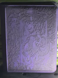 Pokemon Test Tube Mewtwo And Mew Laser Engraved 360 SLOT Binder - Image 1