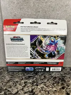 Pokemon Scarlet & Violet Temporal Forces 3-Pack Blister Cyclizar Sealed - Image 2