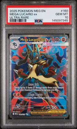 PSA 10 Mega Lucario EX 160/132 Ultra Rare Holo Pokemon TCG - Image 3