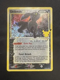 Pokemon Umbreon Gold Star 17/17 Celebrations Classic Collection NM - Image 1
