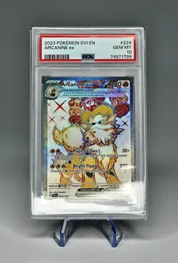 PSA 10 Arcanine ex SVI 224/198 Scarlet & Violet Base Set Full Art Pokemon TCG - Image 3