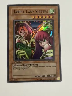 Yu-Gi-Oh 1st Edition Harpie Lady Sisters MRD-009 Super Rare - Image 1