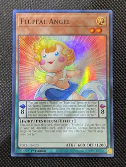 YuGiOh! - Fluffal Angel TOCH-EN020 Super Rare 1st Edition Near Mint Toon Chaos - Image 1