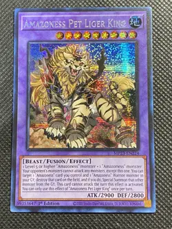 YuGiOh! Amazoness Pet Liger King MP23-EN224 Prismatic Secret Rare 1st Edition NM - Image 1