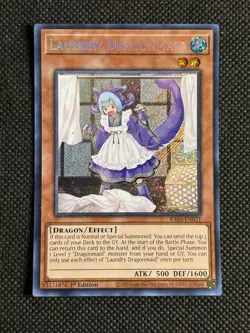 YuGiOh! - Laundry Dragonmaid RA03-EN021 Secret Rare 1st Edition Near Mint - Image 1
