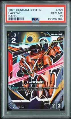 2025 LaGOWE R+Gundam Card Game . R+ . GD01-050 PSA GEM MINT 10 english - Image 3