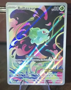 Pokemon Bulbasaur Mega Evolution Holo Card English Standard Size - Image 1