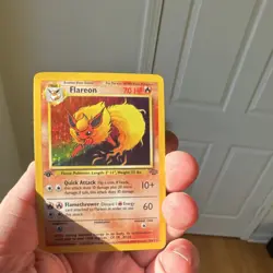 Pokemon Flareon Jungle Rare 1st Edition Holo 70 HP 19/64 Regular English Card - Image 3
