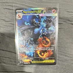Nintendo Mega Charizard X EX Full Art Holo Rare Pokemon Card 125/094 - Image 1