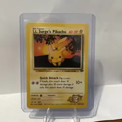 Pokemon TCG Lt. Surge's Pikachu Card #84/132 Gym Challenge Regular - Image 1