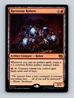 Ravenous Robots 0106 Magic The Gathering Teenage Mutant Ninja Turtles Card NM+ - Image 1