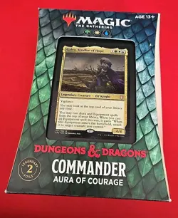 Magic the Gathering FORGOTTEN REALMS AURA OF COURAGE Commander Deck NEW / SEALED 630509982677 - Image 1