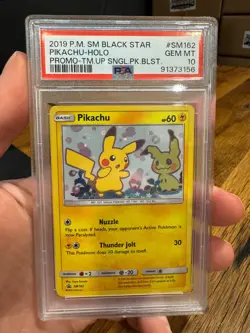 2019 POKEMON SM BLACK STAR PROMO #SM162 PIKACHU-HOLO PSA 10 - Image 1