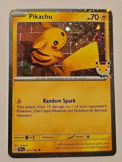 Pokemon TCG Pikachu 051/162 Stamped 2026 Pokemon Day Promo FART SWIRL 🍥 - Image 2