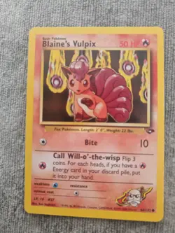 Blaine's Vulpix 66/132 Gym Challenge WOTC Pokemon Card TCG LP WOTC Vintage Rare - Image 1